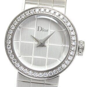 Dior La di de dior Diamond Bezel Silver Dial Quartz Ladies Watch